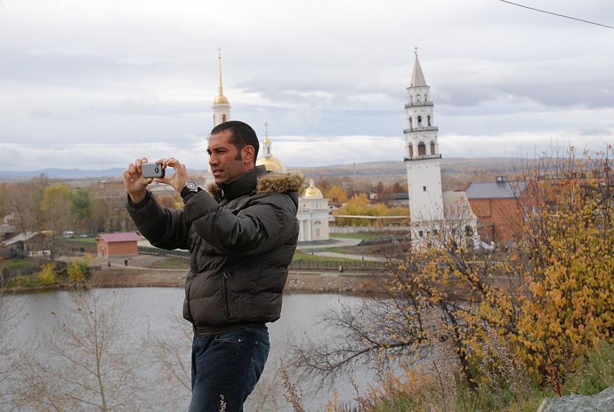 Emilio in Newjansk.JPG - Emilio - ein Italiener in Newjansk